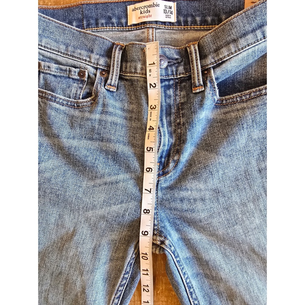 Abercrombie kids NWT straight slim fit jeans size 13/14 - Picture 7 of 8